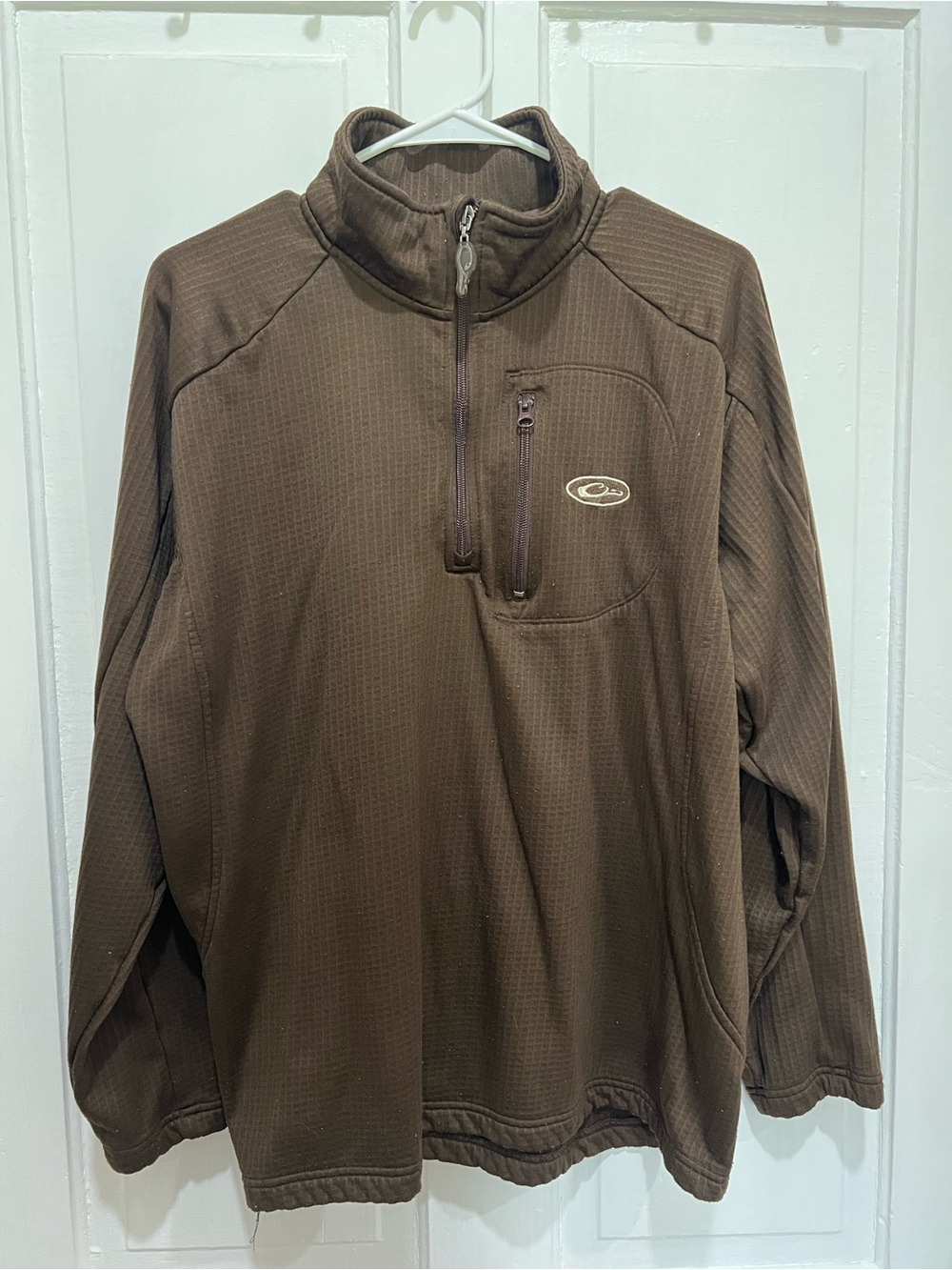Drake Brown Lightweight Quarter-Zip Shirt Jacket